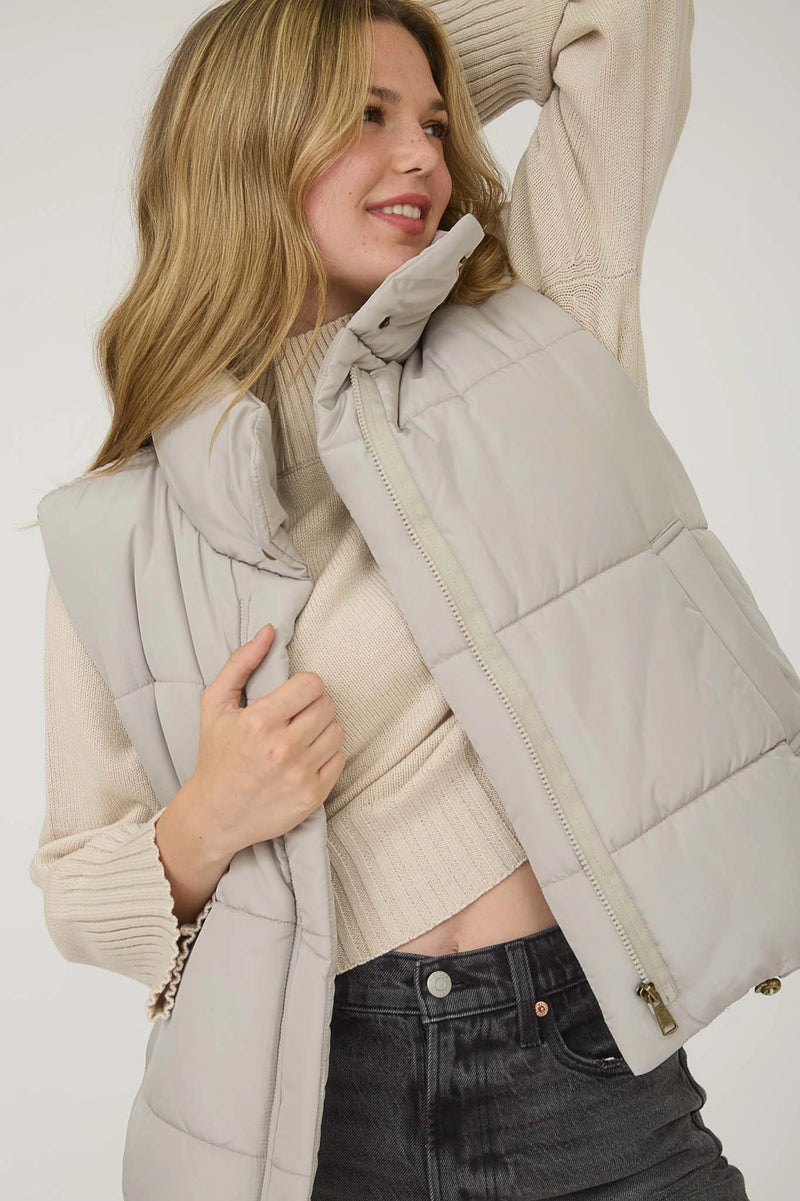 Puffer Vest - Cement