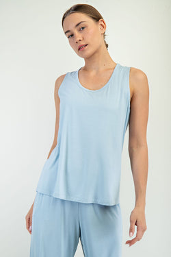 'With the Flow' Tank - Light Blue