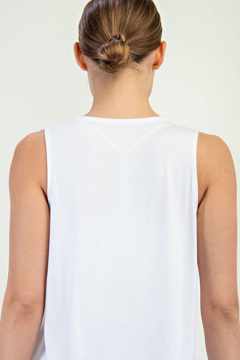 'With the Flow' Tank - White