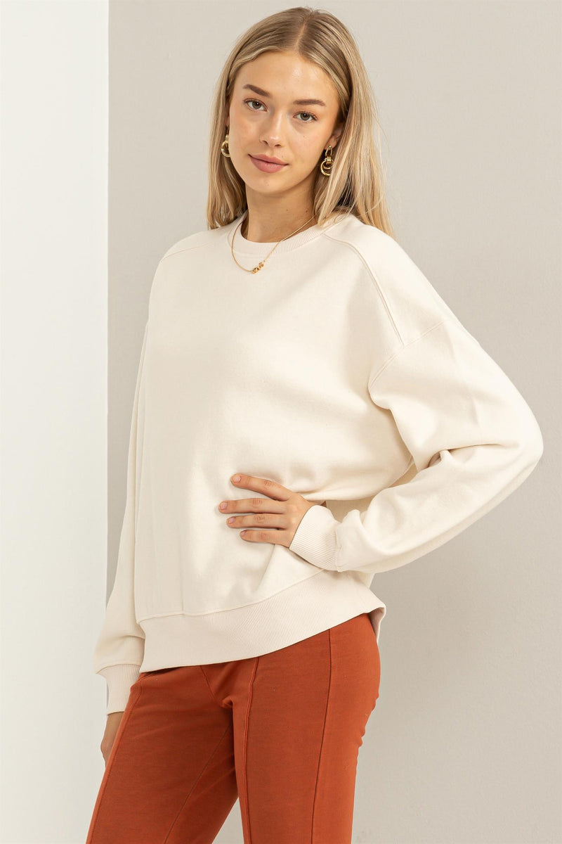 'A Hint' Sweatshirt - Cream