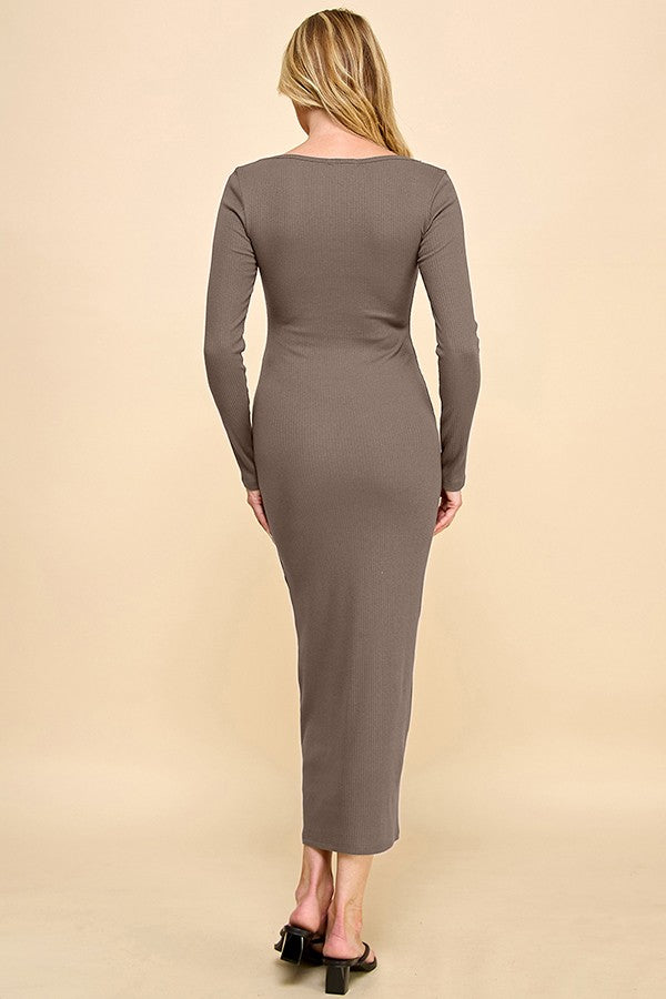 'Confidence is Key' Dress - Taupe