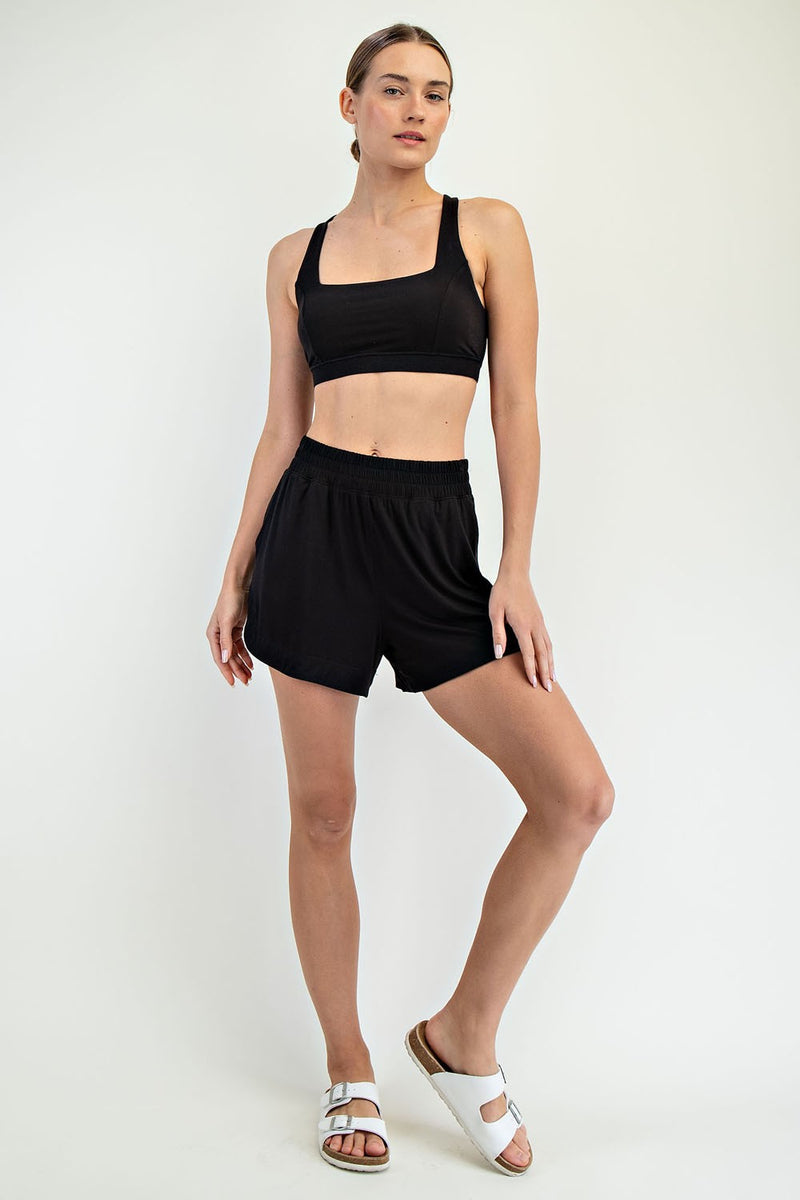 'Take it Easy' Shorts - Black