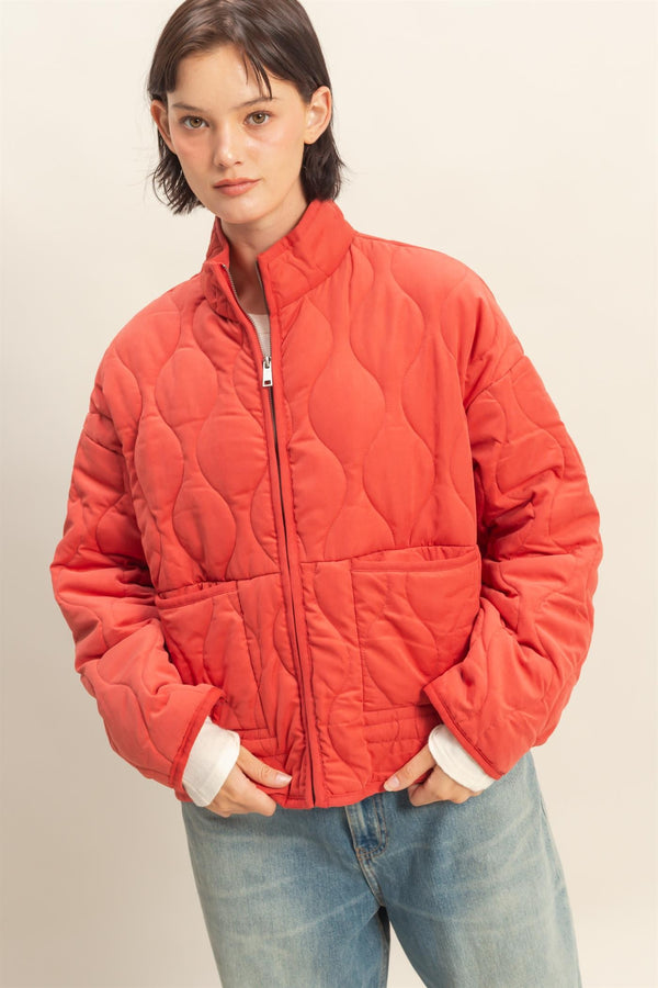 'Feels Just Right' Jacket - Pale Red