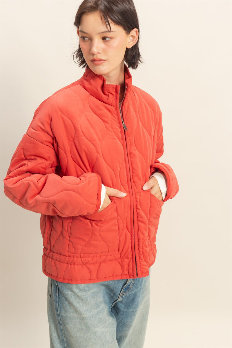 'Feels Just Right' Jacket - Pale Red