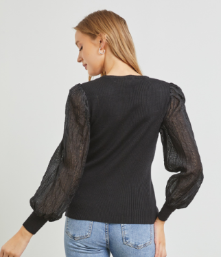 'Whispers in the Wind' Sweater - Black