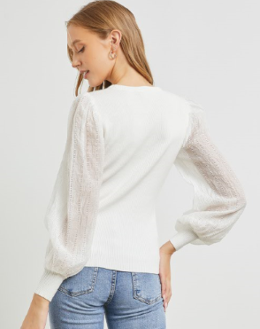 'Whispers in the Wind' Sweater - Ivory