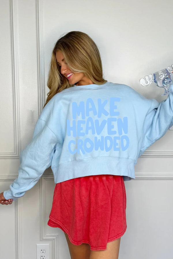 Make Heaven Crowded Puff Crop Sweatshirt | Poppy & Pine