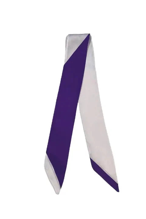 Twilly Scarf - Purple/White