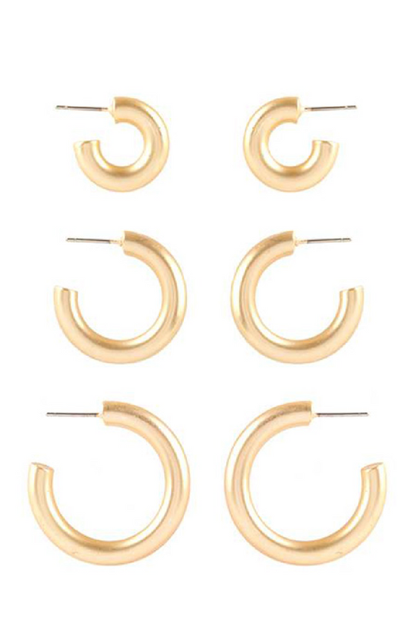 Medium Hoop Earrings - Gold