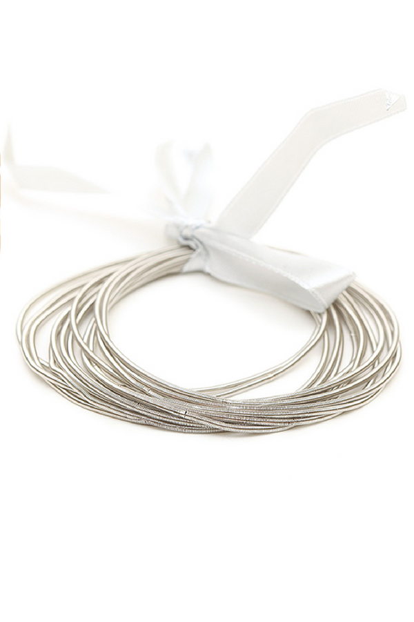 Elastic Bracelet Set - Silver