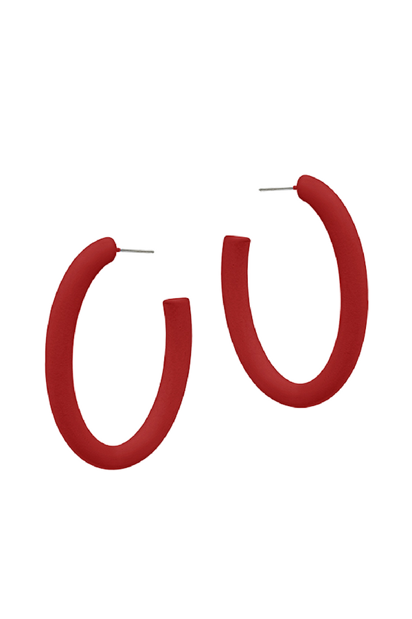 Red Coated Hoops