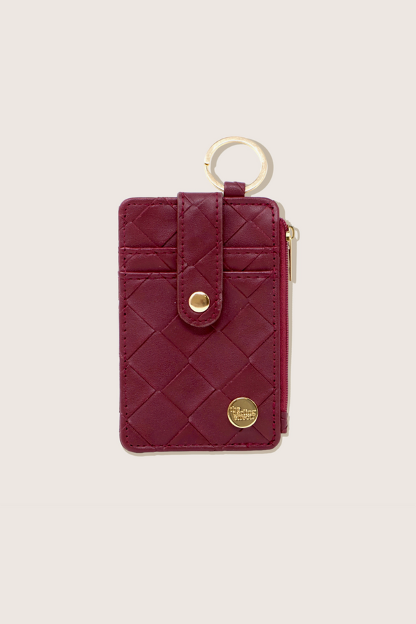 Keychain Card Wallet - Woven Plum – Back Alley Boutique