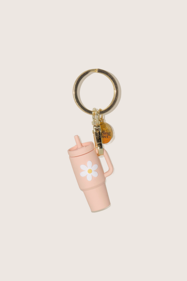Tiny Tumbler Keychain - Pink
