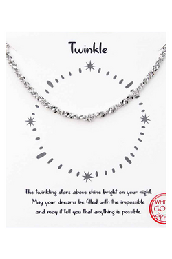 Crinkle Chain Necklace - Silver