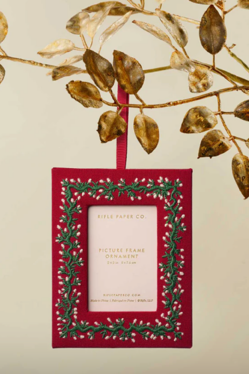 Embroidered Frame Ornament | Rifle Paper Co.