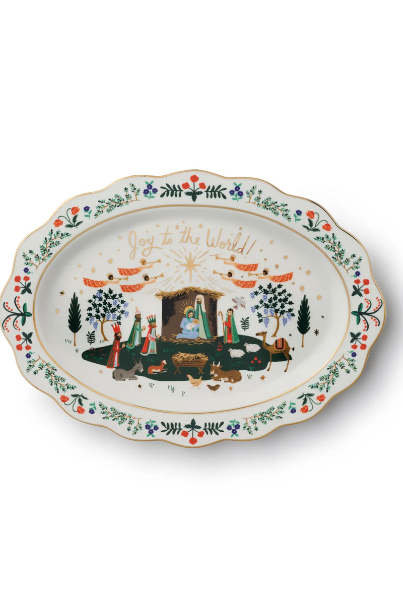 Nativity Porcelain Serving Platter | Rifle Paper Co.