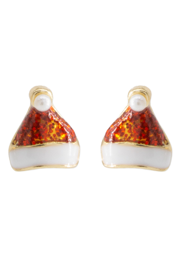 Santa Hat Studs