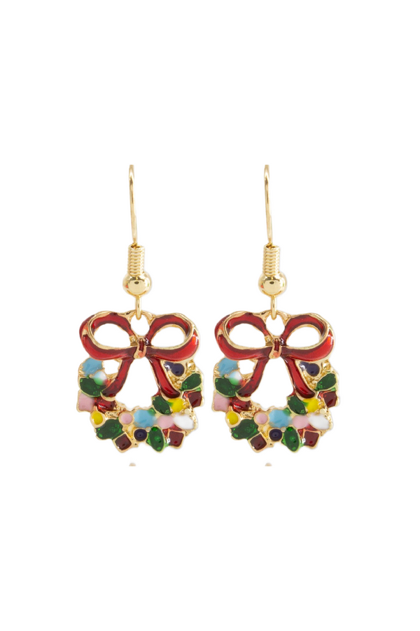 Christmas Wreath Earrings