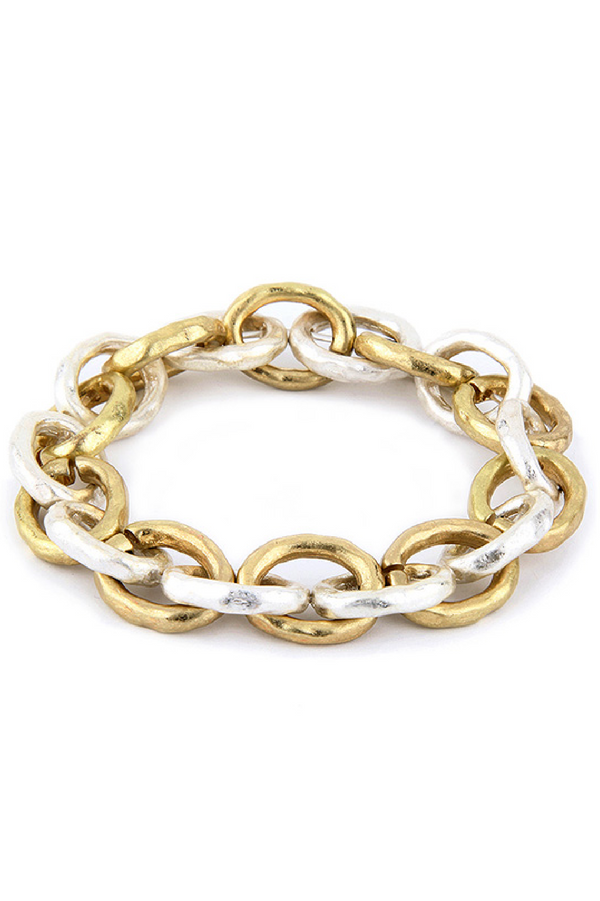 Gold/Silver Linked Bracelet