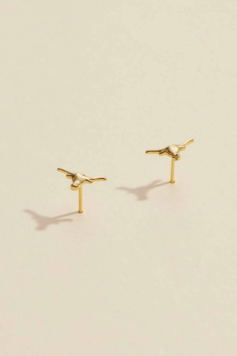 Steer Earrings - Gold