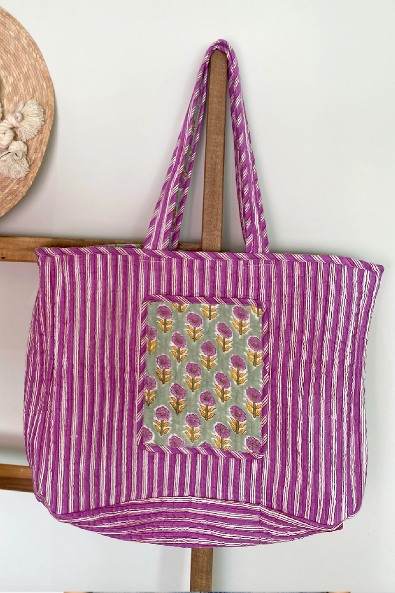 Reversible Block Printed Market Bag