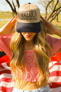 Land of the Free Vintage Trucker Hat