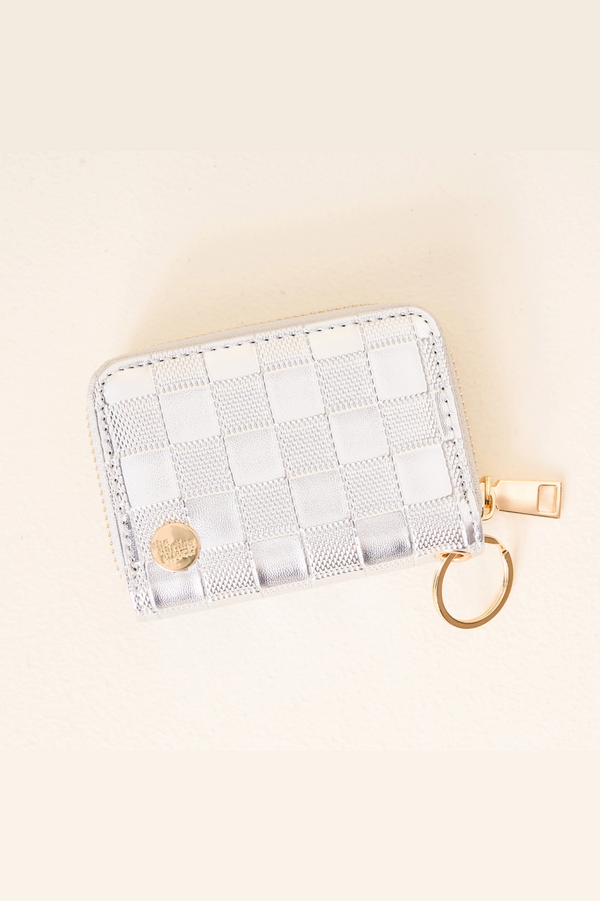 Zip Around Wallet - Metallic Silver