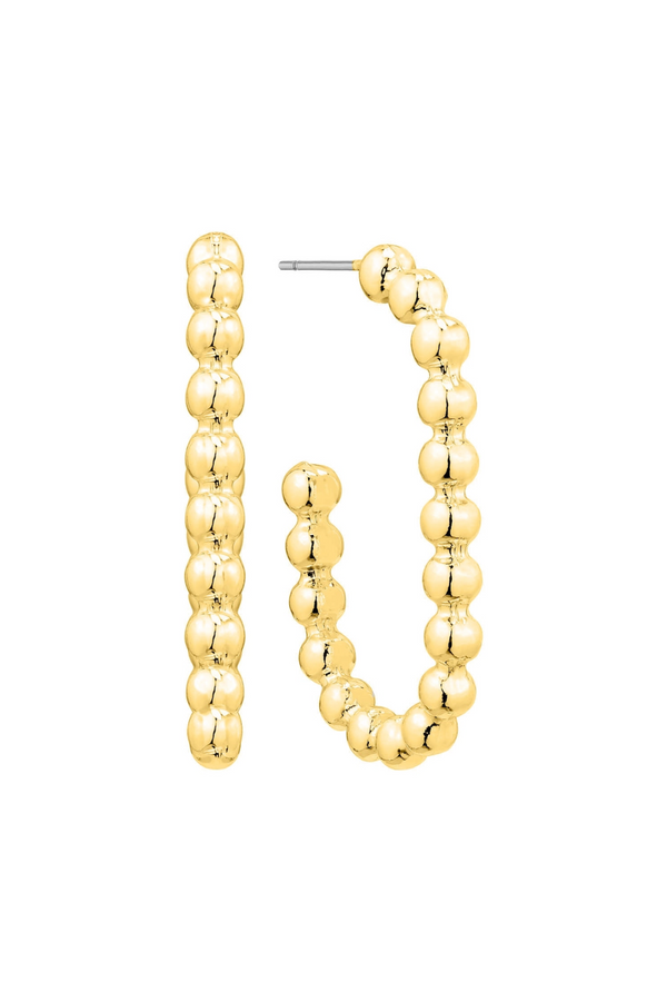 Gold Ball Oval Hoops