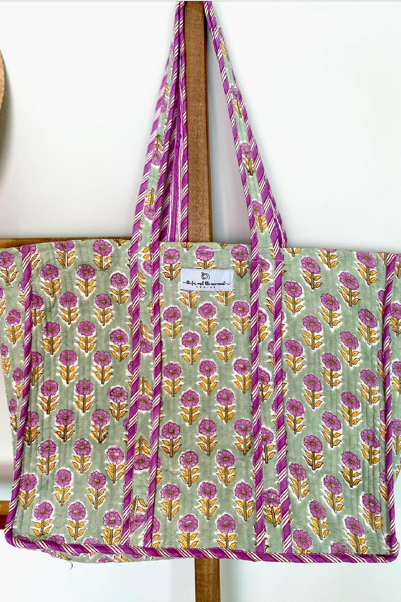 Reversible Block Printed Market Bag