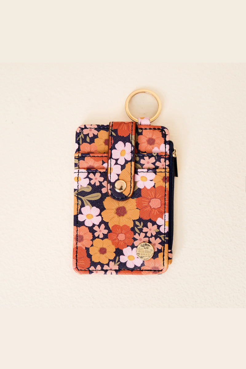 Wild About You Keychain Wallet - Navy