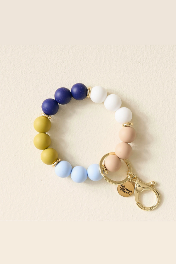 Silicone Beaded Keychain - Classic Coast