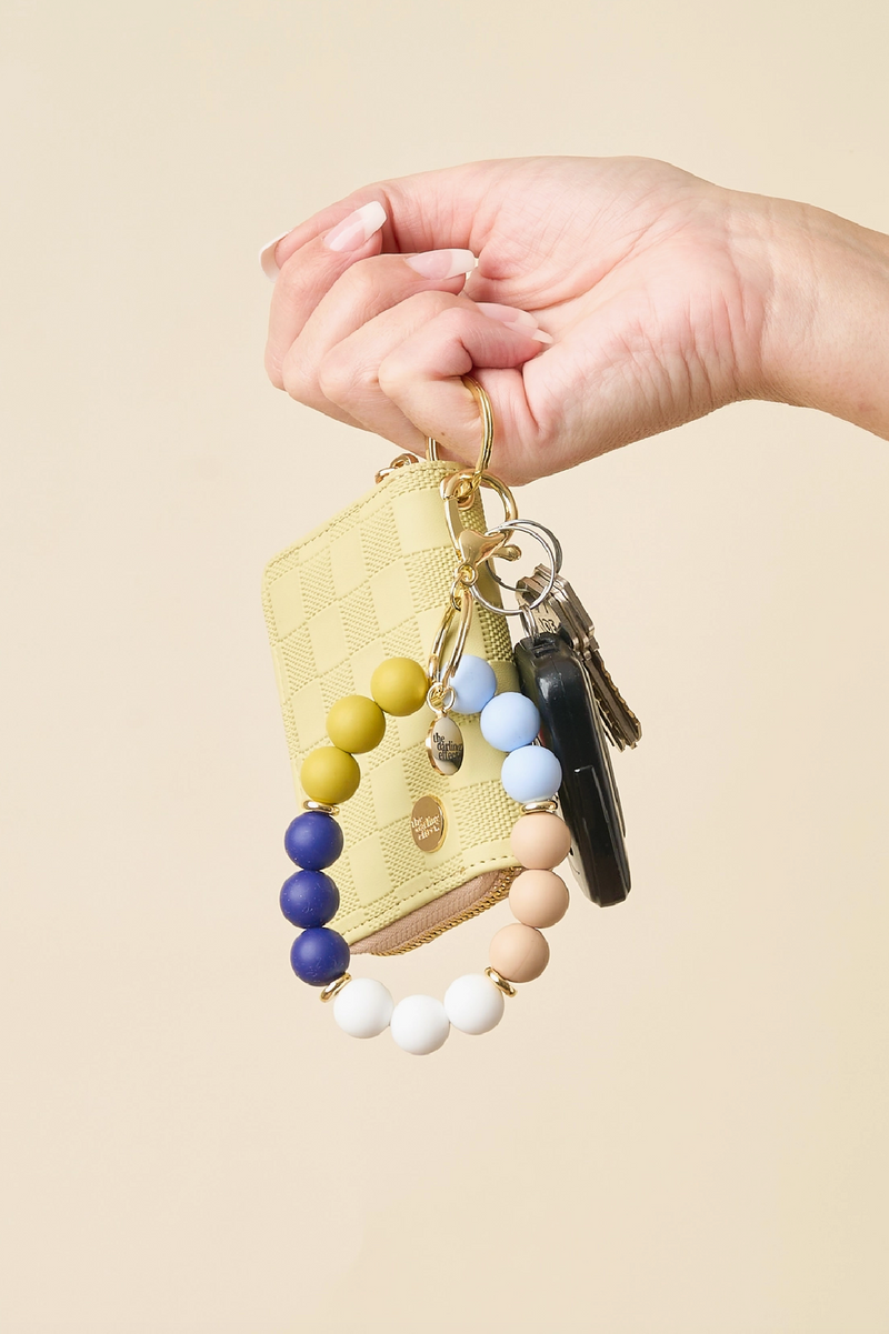 Silicone Beaded Keychain - Classic Coast