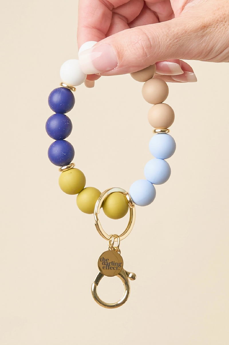 Silicone Beaded Keychain - Classic Coast