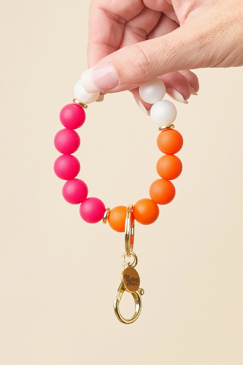 Silicone Beaded Keychain - Howdy Honey