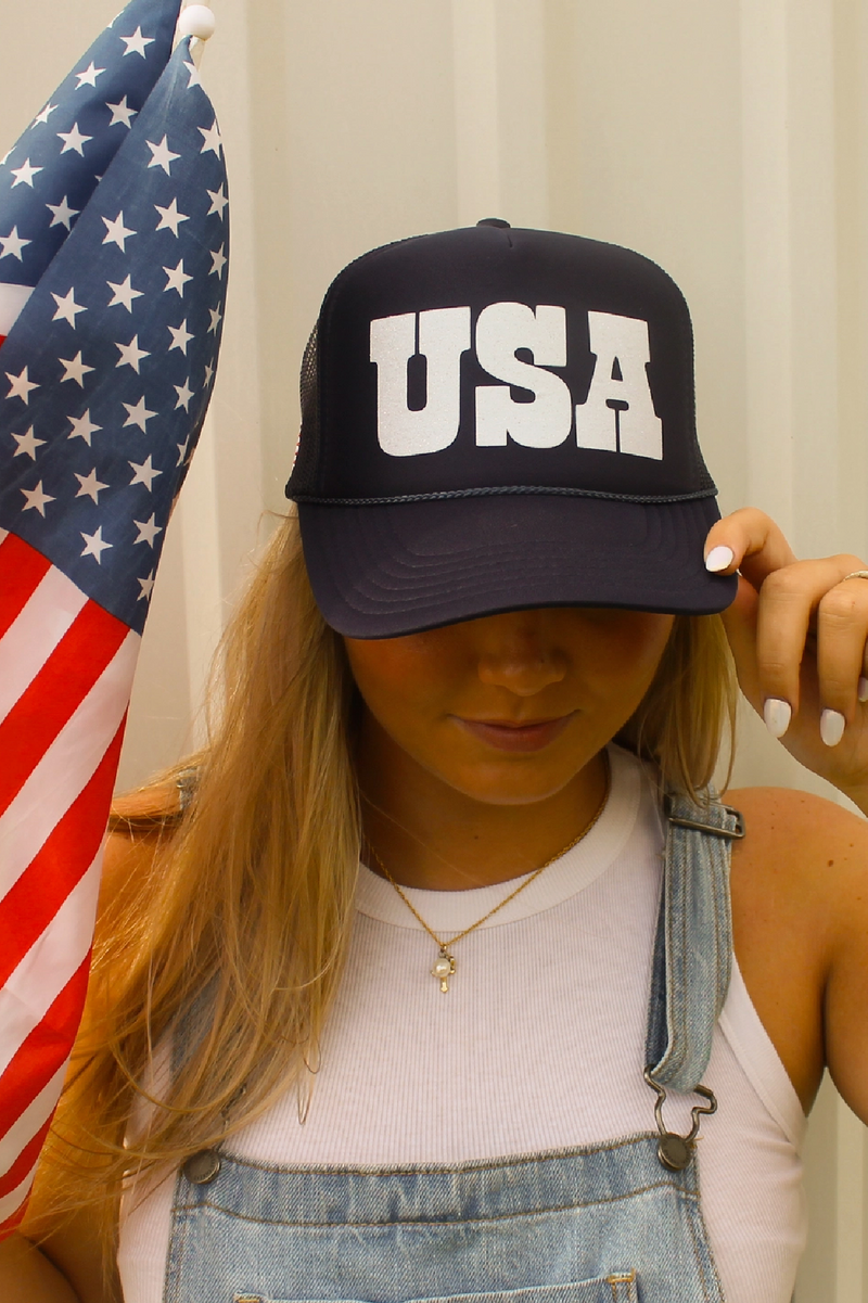 USA Glitter Hat