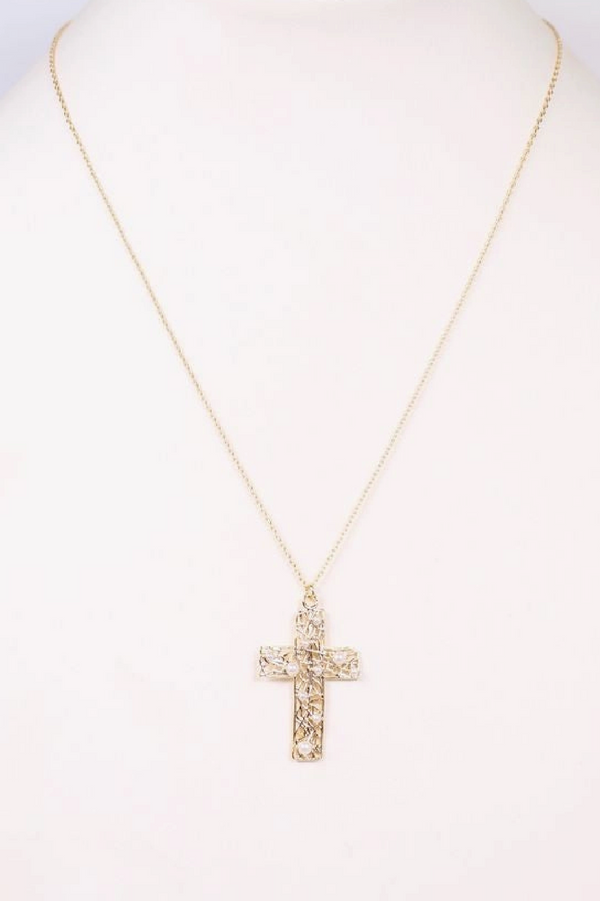 Bently Pearl Cross Necklace