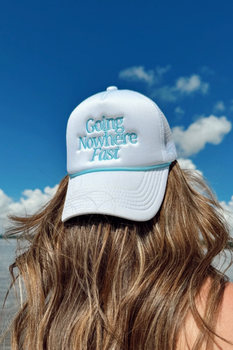 Going Nowhere Fast - White Foam Trucker Hat