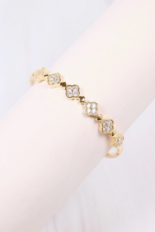 Neill Cz Clover Bracelet