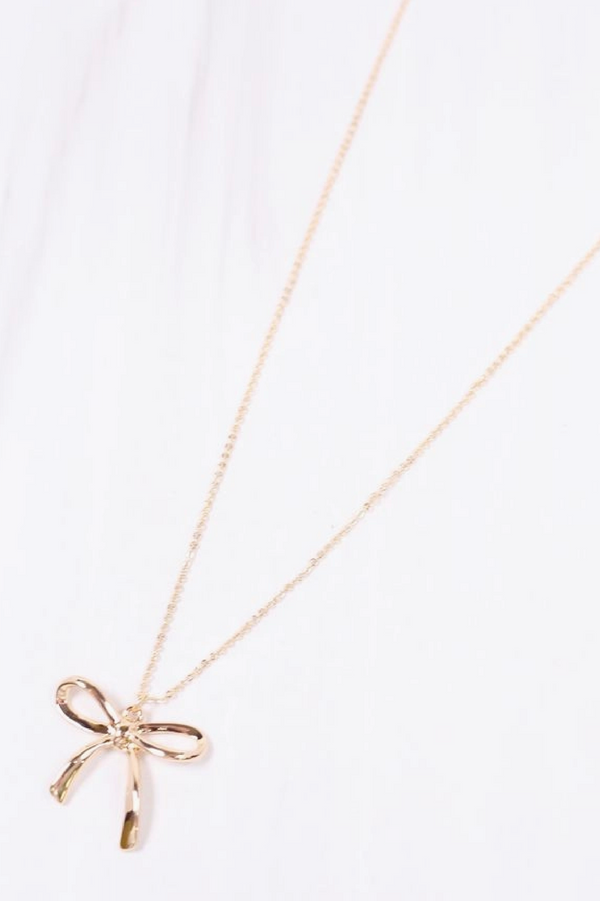 Phillips Bow Necklace Gold