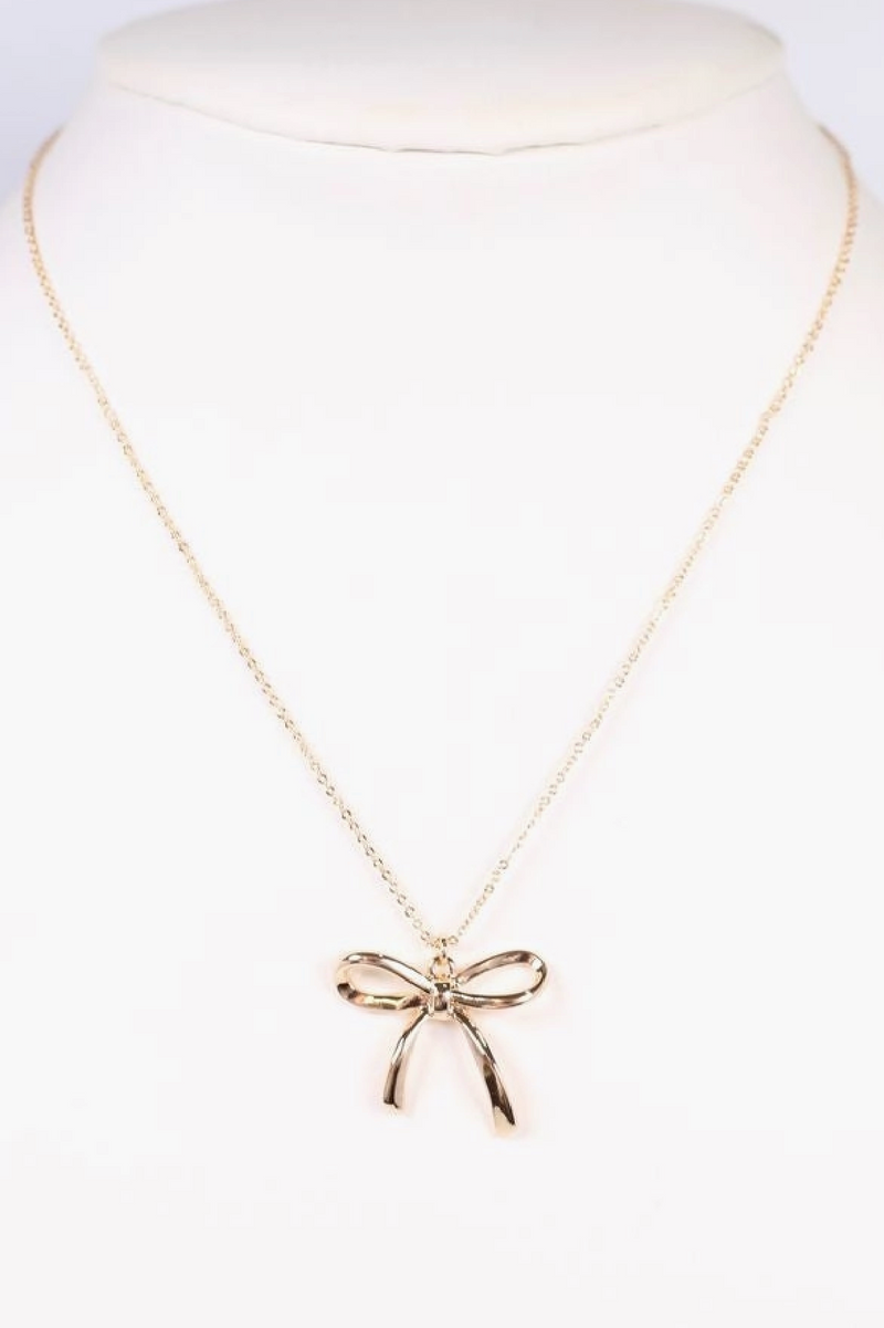 Phillips Bow Necklace Gold