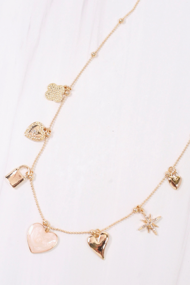 Stamberg Charms Necklace Gold