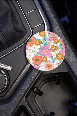 Car Coaster - Retro Floral