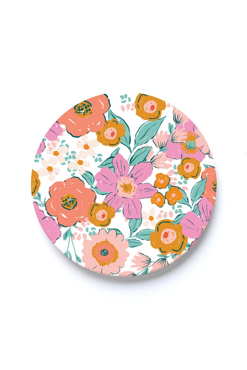 Car Coaster - Retro Floral