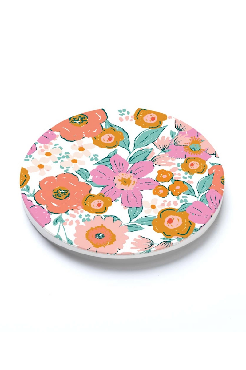 Car Coaster - Retro Floral