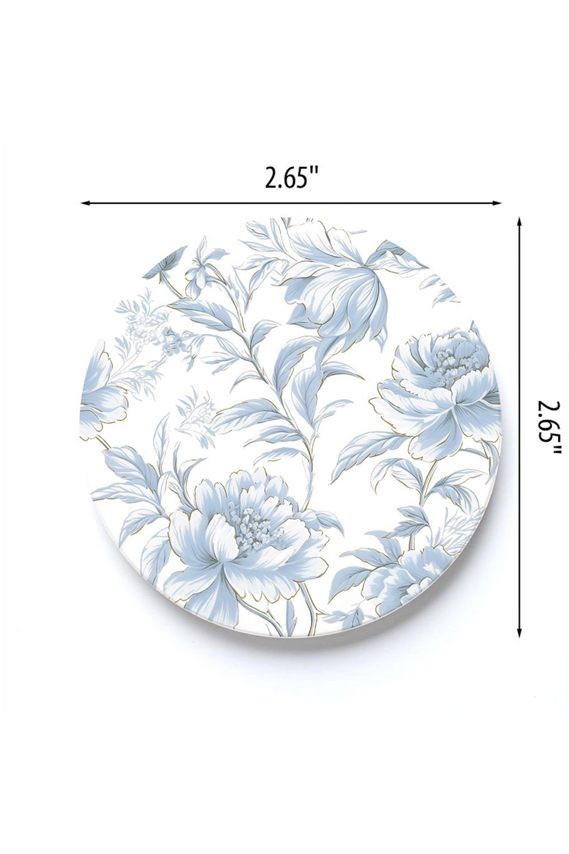 Car Coaster - Chinoiserie Wispy Floral