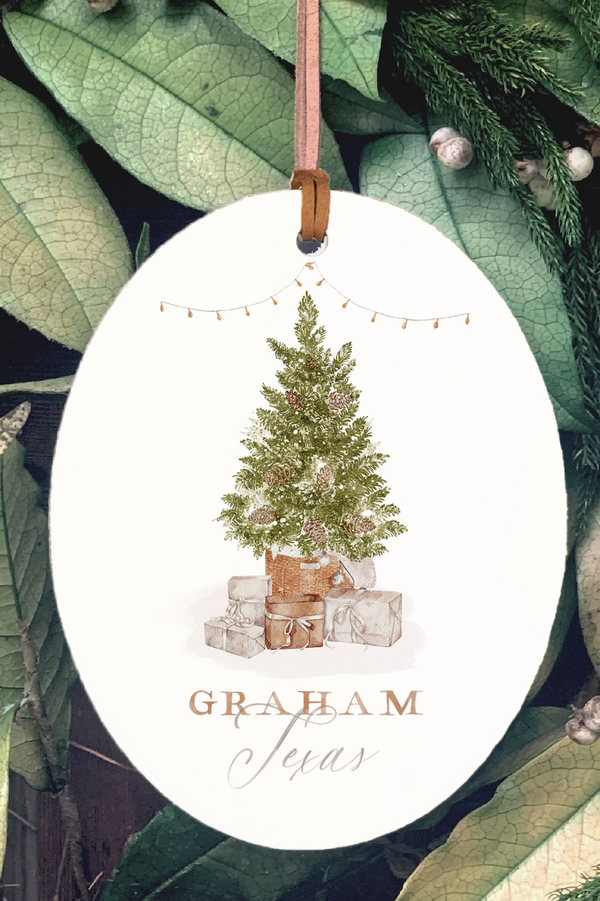 Graham Watercolor Ornament