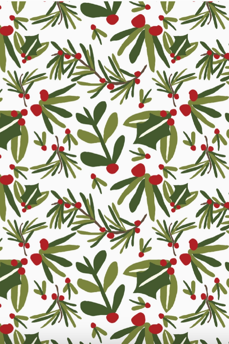 Tea Towel - Holly Berry X Bauble Stockings