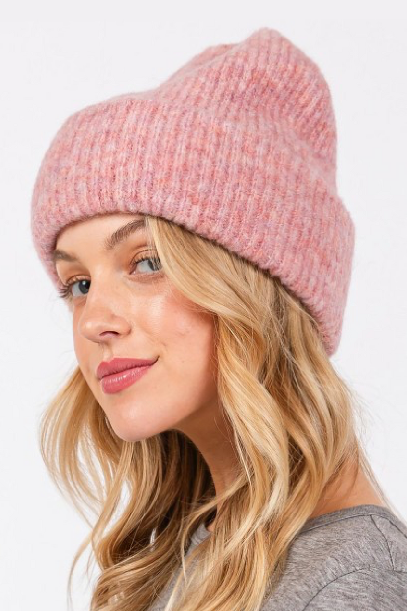 Knit Beanie - Blush