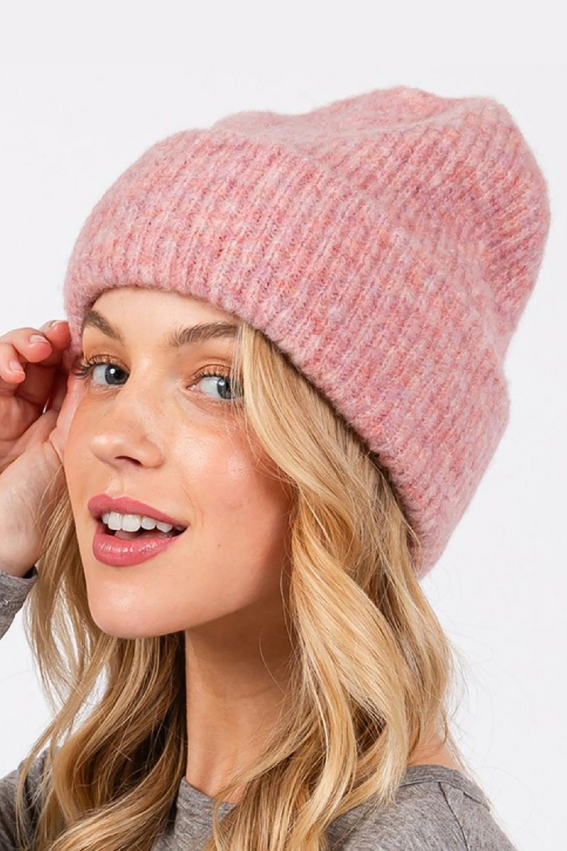 Knit Beanie - Blush