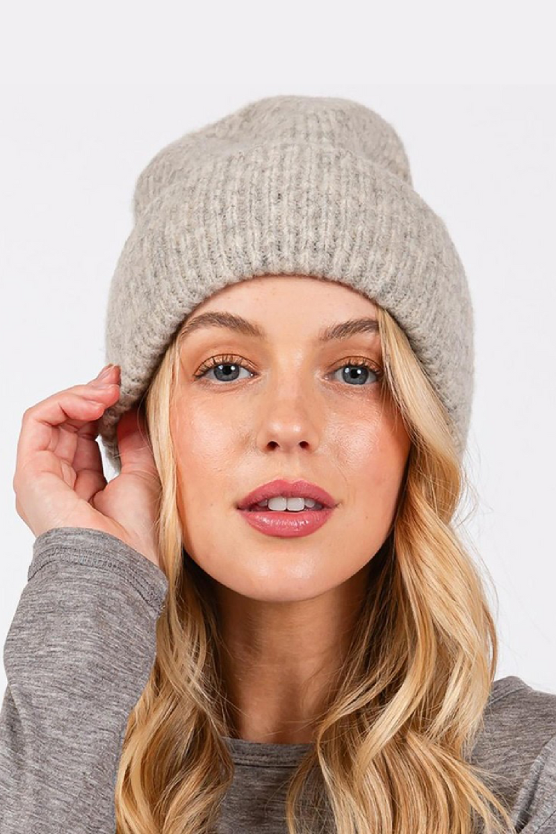 Knit Beanie - Gray